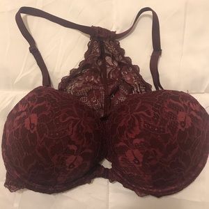 LNWOT PINK Date Racerback Lace Bra 34DD